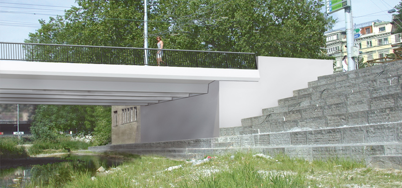 gessnerbrücke jonadesign 3d visualisierung rendering bildbearbeitung fotomontage illustrationen Jonadesign Jona Design Zürich